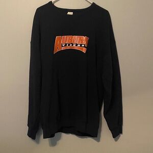 Auburn Tigers War Eagle Black Long Sleeve Sweater 2XL